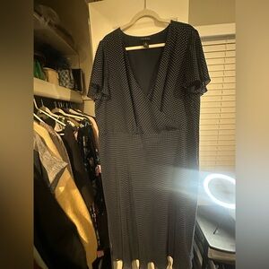 Navy Blue Polka Dot Dress